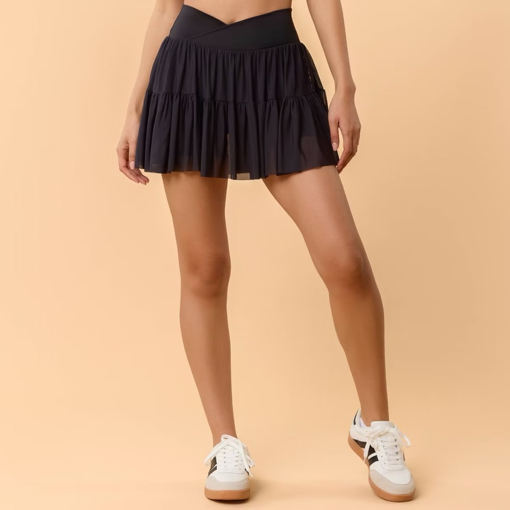 Blogilates Women's Ballerina Skort, Jet Black, NWT